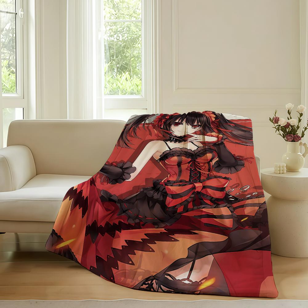 Anime role Kurumi Tokisaki Blanket For Sofa Office Bed Plane Travel Sleep Read Relax Camping Soft And Warm