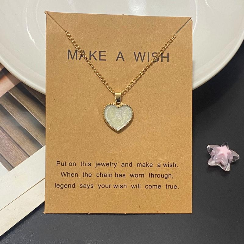 Jewelry Set for Girl Women Cute Romantic Love Heart Necklace Earrings Set Fashion Neck Jewelry