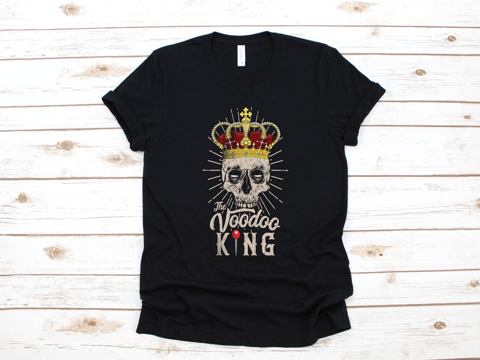Voodoo King Shirt, Skull Voodoo T-Shirt, Dark Magic Tank Top, T-shirt, T-shirt,T-shirt XL