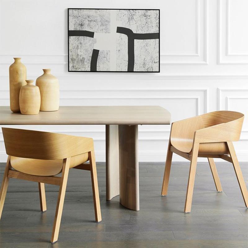 Nordic Dining Chairs Solid Wood Living Room Chairs Minimalist Portable Chair Creative Design Desk Chair Luxury Home Furniture