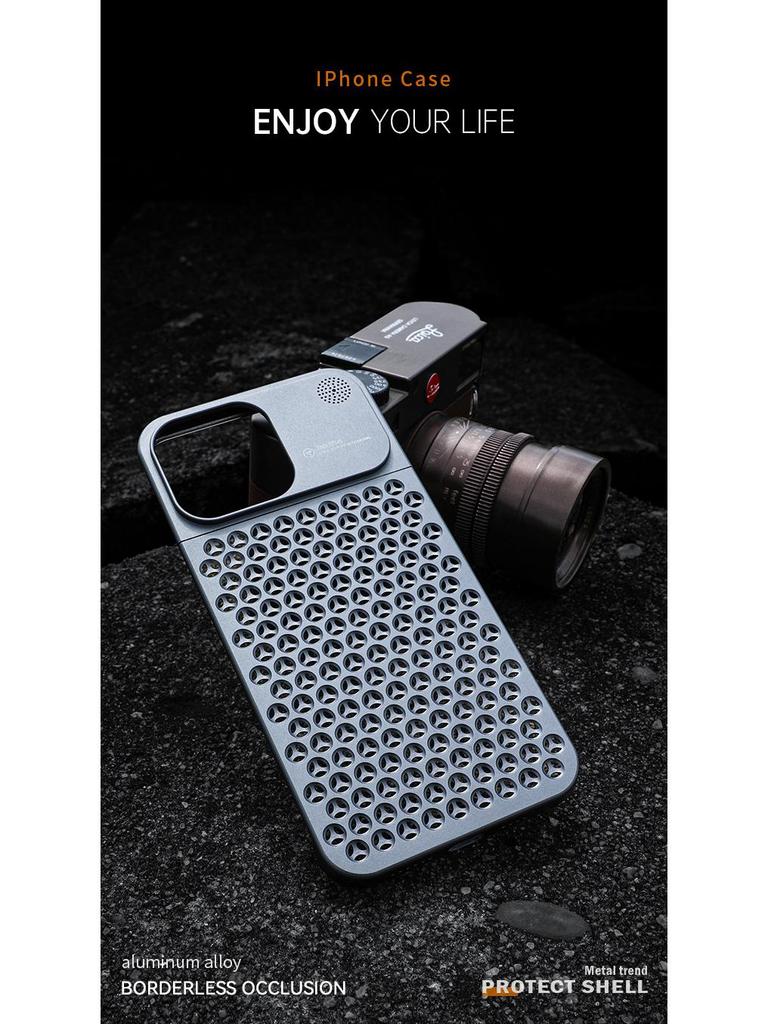 Universal Metal Aromatherapy Case for iPhone 13-15 Pro Max