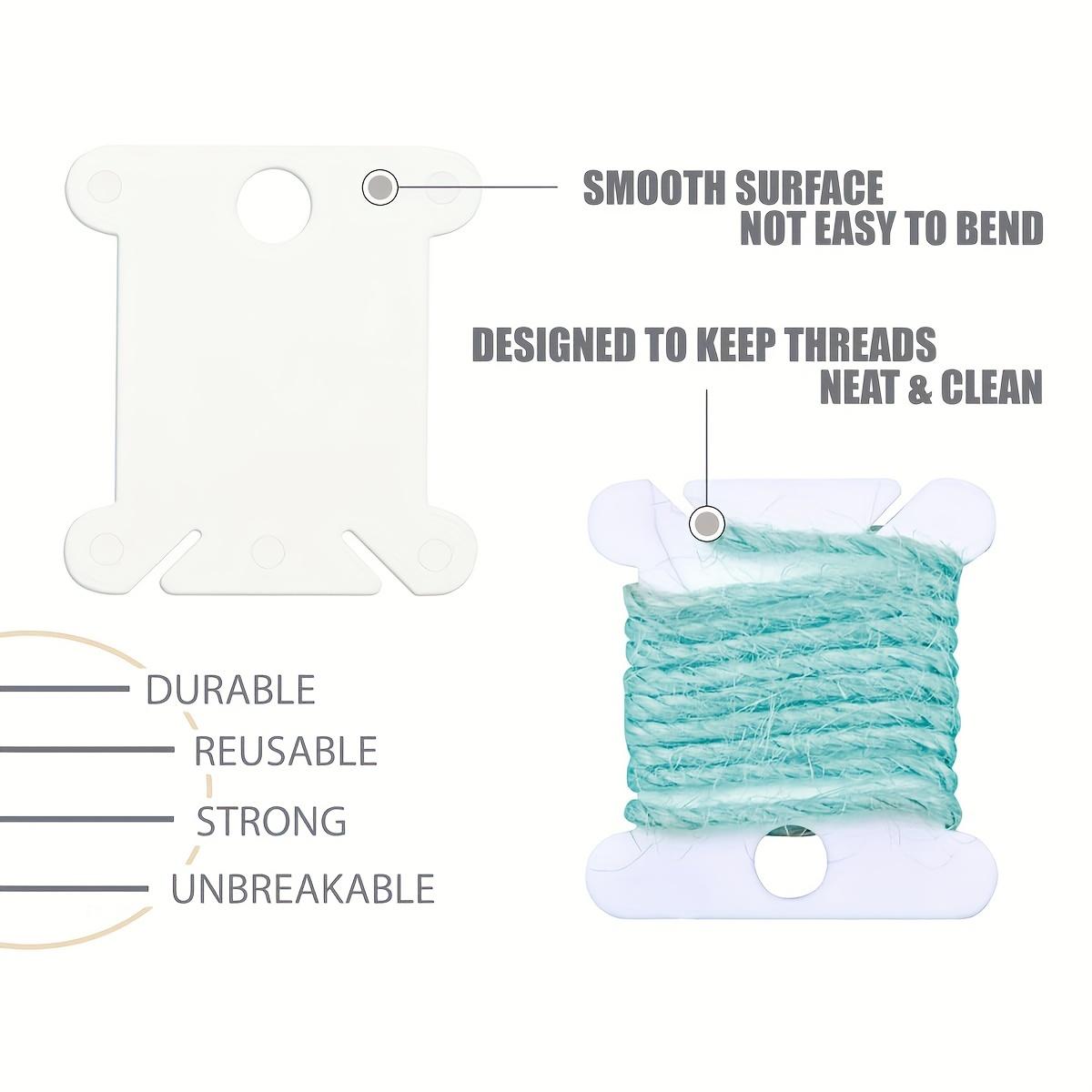 Sitrda 100pcs plastica rocchetti per Ricamo a Punto Croce Filo interdentale & Craft Cucito Fai da Te Storage Holder