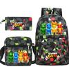Game Merchandise Printed Children'S Schoolbag Set Teen Backpack Three-Piece Set