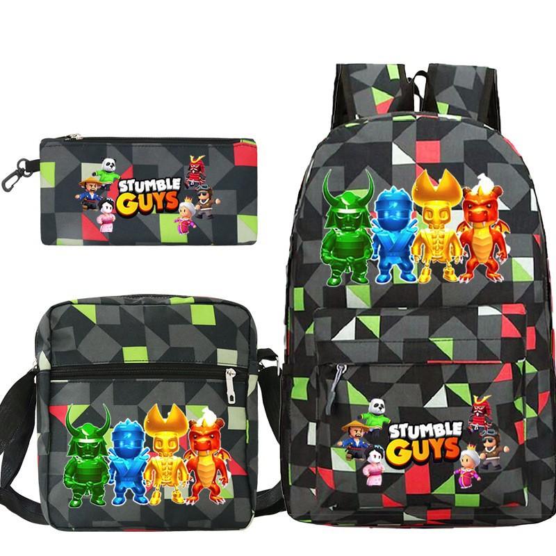 Game Merchandise Printed Children'S Schoolbag Set Teen Backpack Three-Piece Set