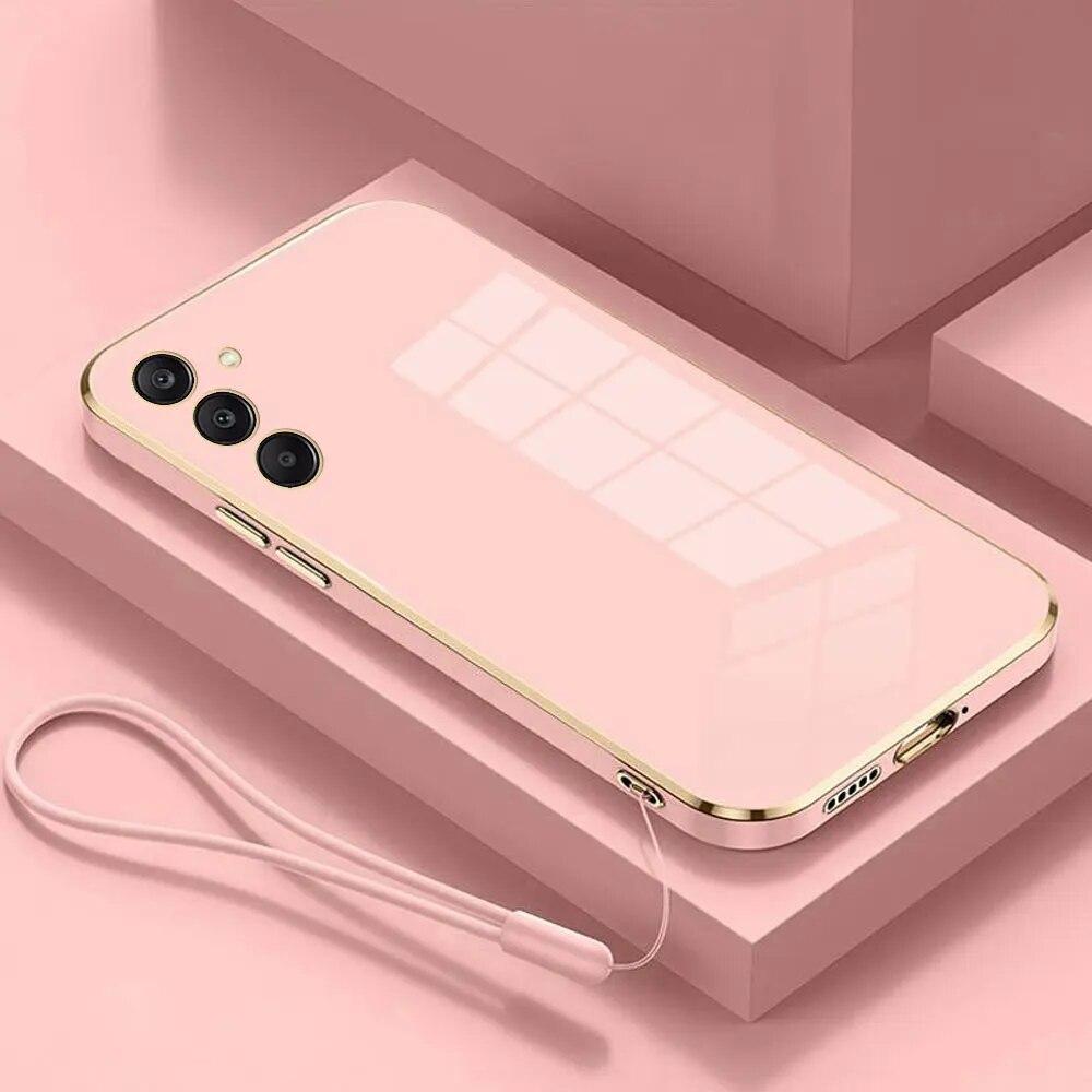 For Samsung A14 Case Galaxy A14 5G Cover SM-A145F SM-A145M SM-A146B A14 Luxury Square Plating Phone Case Shockproof Back Cover
