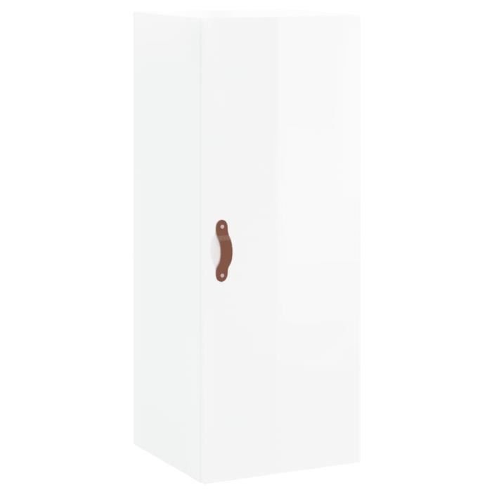 VidaXL Armoire murale blanc brillant 34,5x34x90 cm 828830