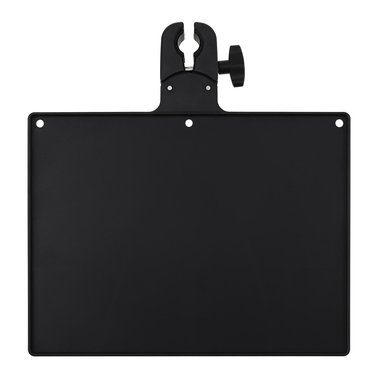 

Black Plastic Mic Stand Clamp Tray Holder for Stage Live Streaming Concert Performance Clamp-on Rack Accessory