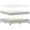 Box Spring Bed with Mattress Light Grey 180 X 200 Cm Velvet