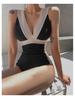 Japanese & Korean Women's Slimming Triangle One-Piece Swimsuit 2023 - New Style, Tummy Control, Conservative Design for Hot Springs