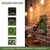 Soccer Field Bottle Opener Wall Decor, Magnetic Wall Mounted Beer Bottle Opener With Cap Catcher, Wooden Soccer Field Sign