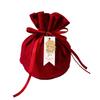 European Style Velvet Round Candy Bag - Creative Wedding & Festival Favor with Drawstring