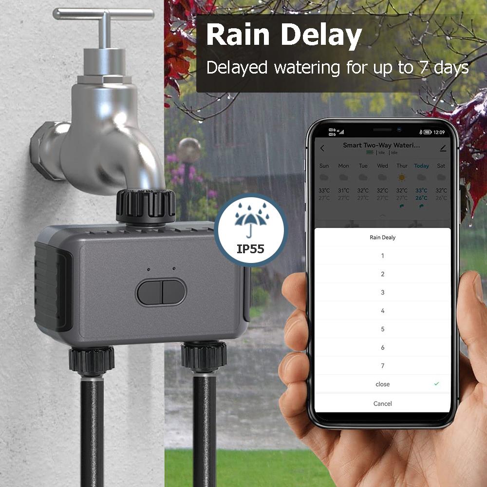 Smart Garden Watering Timer, Wifi Automatic Drip Irrigation Controller Water Valve, Garden Automatic Watering System