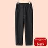 Fleece Pants for Middle-Aged & Elderly Women: Elastic Waist, High-Waisted, Straight-Leg, Loose Fit for Spring & Autumn Wear.