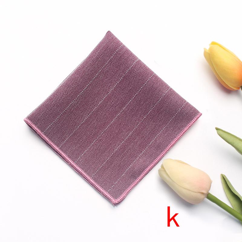 Men'S Suit Pocket Towel, Striped Vintage Gentleman'S Wool-Blend Handkerchief Square Towel