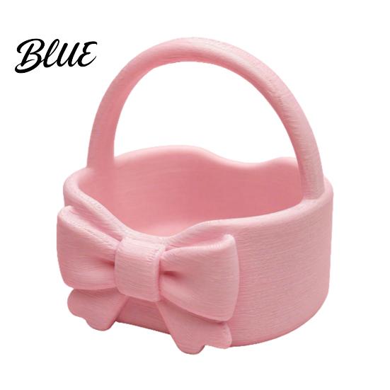 Makeup And Sundries Holder 3D Printed Bow Storage Basket Portable Rounded Design Lipstick
