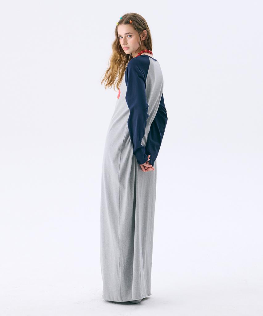 Jun Jun Space Raglan Long Dress_Grey