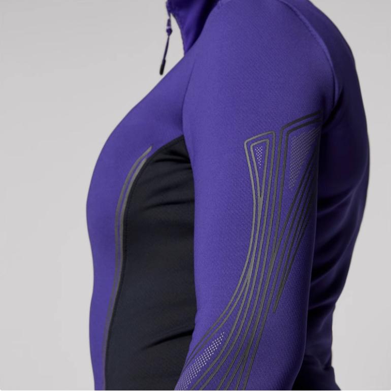 Adidas Stella McCartney Color Block Bunda se stojáčkem a dlouhým rukávem Dámská bunda Fialová FU0285