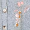 Yang Mi-Inspired Floral Embroidered Knit Cardigan: Korean Style Autumn/Winter Fashion Sweater for Women