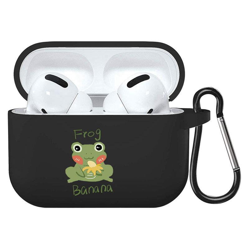 קריקטורה חמוד חיות מחמד כלב חתול בעל חיים ינשוף צמח פרחי אפל עבור אפל AirPods 2 3 כיסויי אוזניות חסינות זעזועים שחורות AirPods Pro Funds Cover