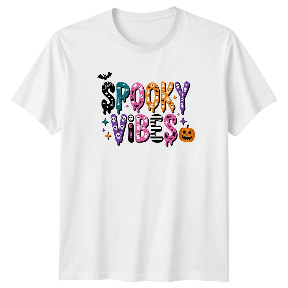 Spooky Vibes Unisexs TShirt Spooky Aesthetic Halloween Halloween Gift For Her S