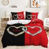 Romantic Duvet Cover King And Queen Bedding Set Twin Full Comforter Cover For Girls Teens Couple Lover Valentine'S Day Present