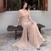 2026 European and American Pure Desire Style Sexy Slanted Shoulder Solid Color New Casual Design Temperament Thin Dress Women