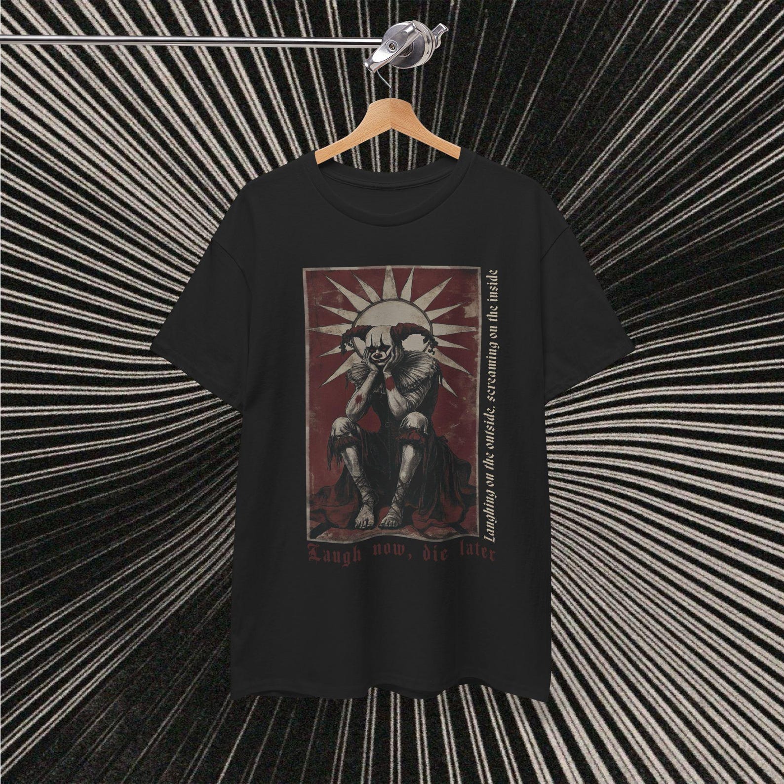 Sad Jester Graphic Tee, Laughing on the Outside, Screaming on the Inside, Alternative Fashion, Unisex T-Shirt, medieval grunge, metalcore 3XL
