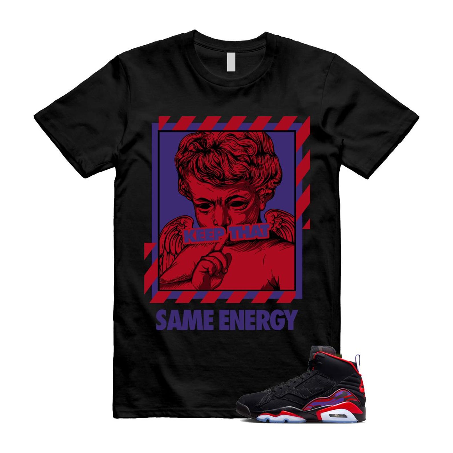 MVP Raptors 678 Black Red Purple T Shirt Match ENERGY M