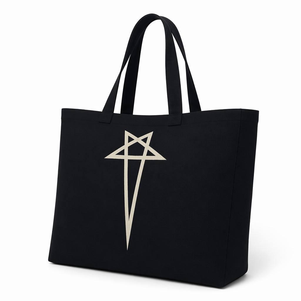 Unisex Dark Style Large Canvas Tote Bag
