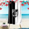 Zeitloses ritterliches Emblem Druck Strandtuch, schnelltrocknend, geeignet für Reisen, Outdoor-Sport, Joggen, den Strand und Schwimmen, Geschenk