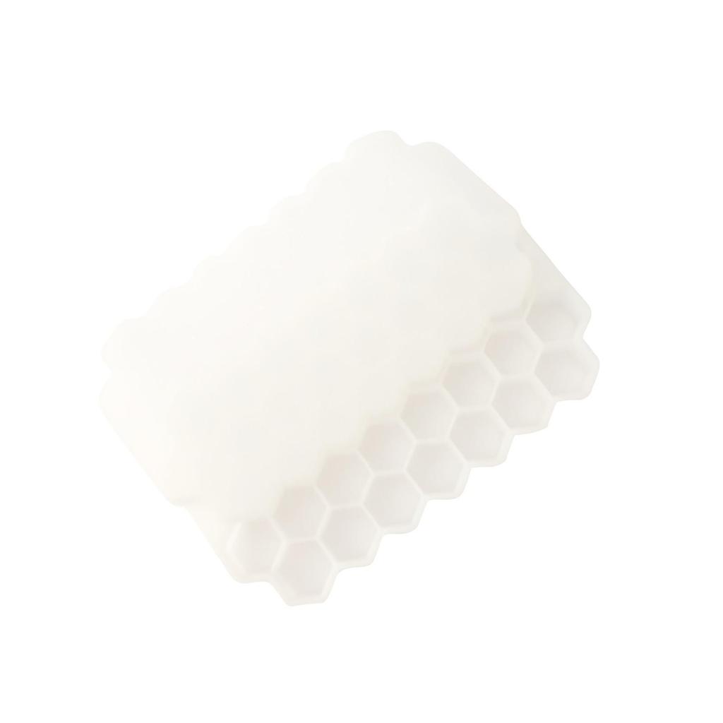 Silicone Honeycomb Ice Cube Mold with Lid, 37-Grid, Stackable, Food-Grade DIY Tray