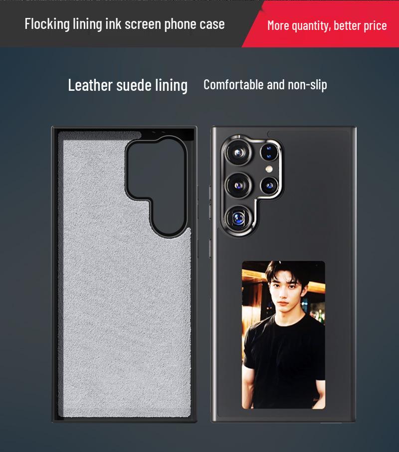Available Samsung S24 Ultra Protective Case with Four-Color E-Ink Screen, NFC, Screen Mirroring, DIY Options, and Drop Protection.