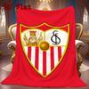 Sevilla FC Pattern Flannel Blanket High Quality All Seasons Warmth and Comfort Perfect for Christmas Gifts.