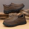 Men's outdoor casual leather shoes, large size shoes for men, soft-soled low-top cowhide men's shoes