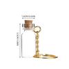 WTEMPO Five Drift Bottle Keychains Made of Thick Glass and Metal Suitable for Holding Pet Hair and Other Commemorative Charms
