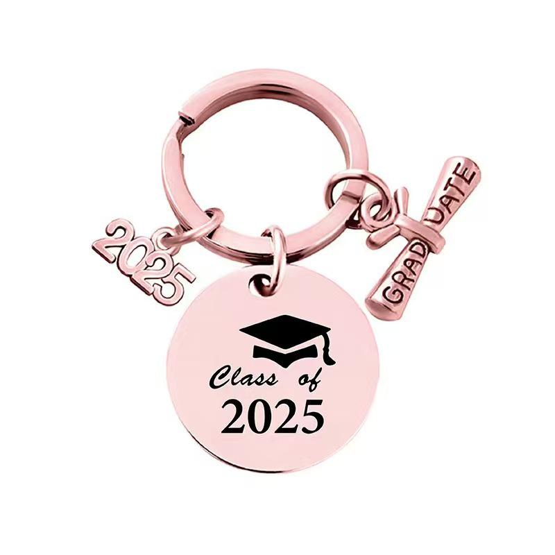 Stainless Steel Graduation Keychain Pendant - Gift Engraving Available