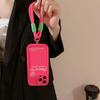 Hot Girls Red English Apple 17promax Mobile Case IPhone 15 Bracelet 11 Applicable 14 All Inclusive 16 Silicone