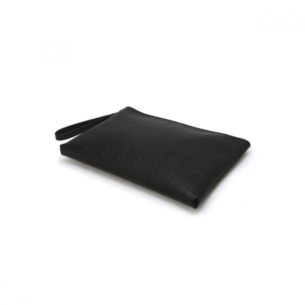 Daks BLack Grained Leather CLutch L Size Dbba6f279bk