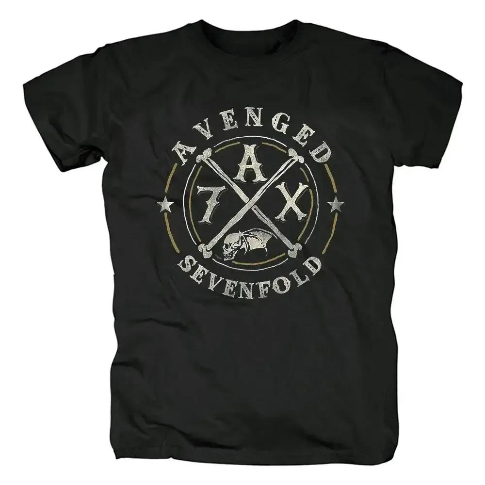 Avenged Sevenfold Metal Rock Graphic Print Short Sleeve Cotton Tees Hip Hop Fashion Shirts Plus Size T Shirt for Men Tops