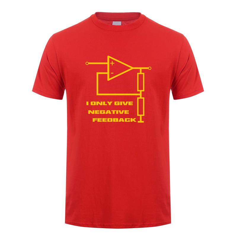 Lustiges Ich gebe negatives Feedback Ingenieur T-Shirt Herren Kurzarm Baumwoll-T-Shirts Herren Camisetas Geschenk JL-065
