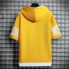 Felpe con cappuccio alla moda da uomo Estate Abbigliamento da uomo T-shirt Cerniera Cappuccio Cartone animato Stampa Casual con cappuccio Manica corta Uomo