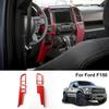 4x Red Central Control Panel Frame Decoration Cover Trim for Ford F150 2015-