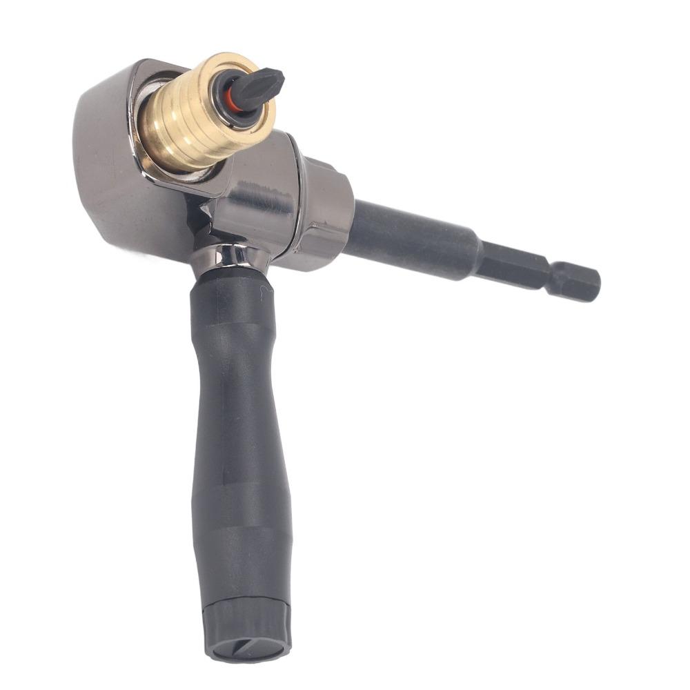 Detachable ABS Handle Right Angle Drill Attachment 1/4" Hex Shank Quick Change 90 Degree Drill Adapter Self-Locking