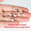 20pcs 2 3 4 5mm Stainless Steel Square Cube Bead Hole 1mm 2mm Spacer Loose Beads DIY Needlework Bracelet Necklace Jewelry Making