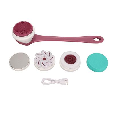 Electric Bath Brush Rechargeable Waterproof Detachable Cordless Body Scrubber Back Washer with 5