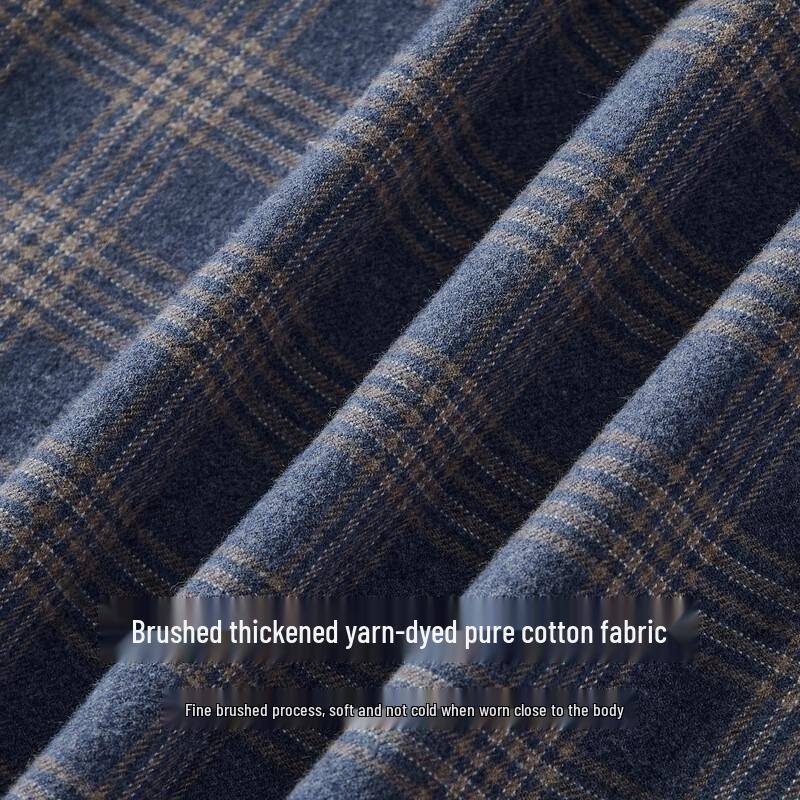 Cămașă de flanelă în carouri 100% bumbac pentru bărbați FIRS