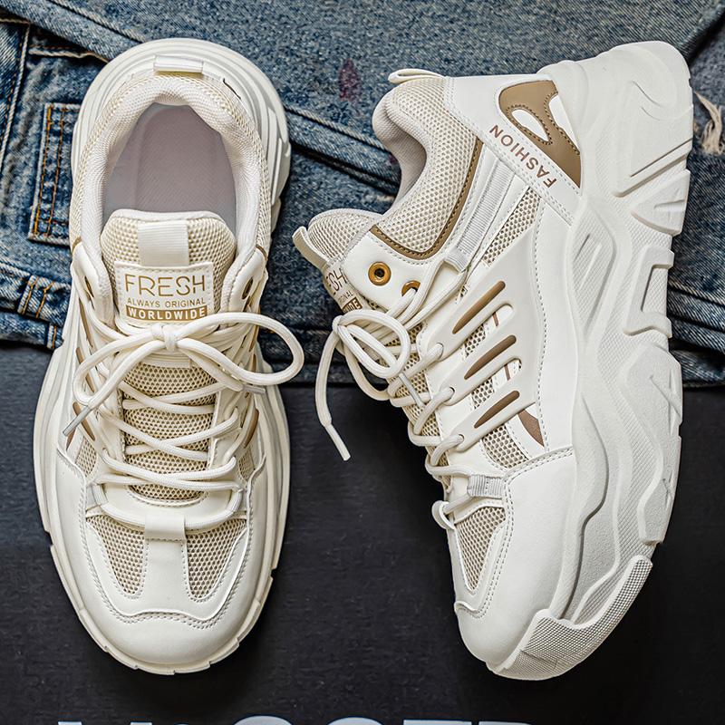 New Men's Fashion Casual Low Top Sports Shoes Students Thick Sole Comfortable Sneakers Boys Male Classic Breathable Basketball Shoes