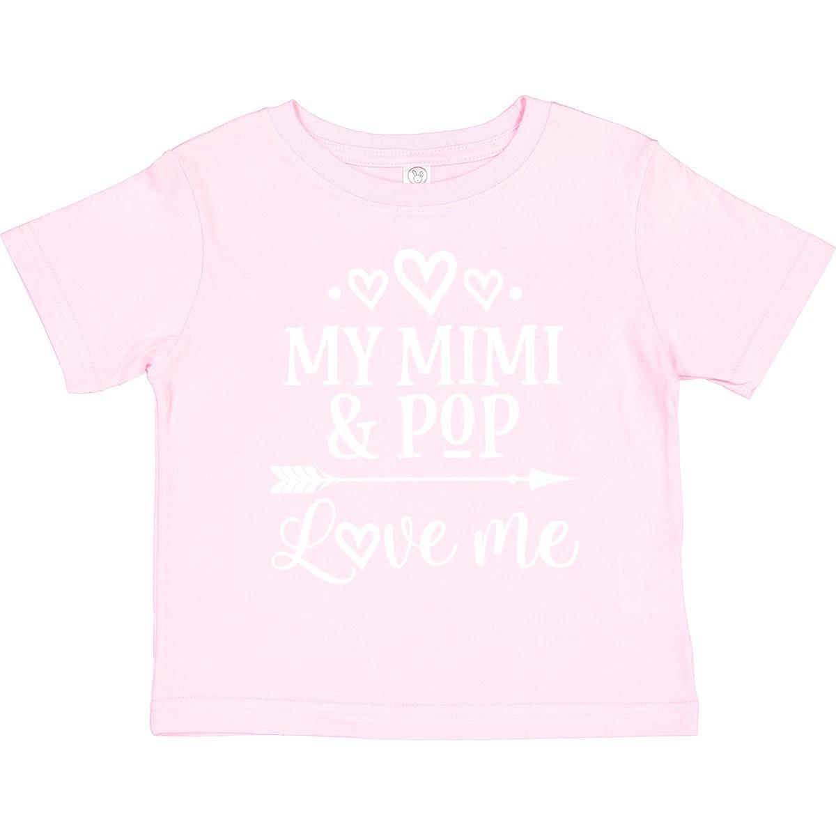Inktastic Mimi And Pop Love Me Granddaughter Valentine Toddler T-Shirt Day Girls 100