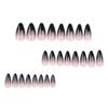 Black French Gradient Reusable Short Almond Halloween Nail Tips