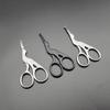 Ciseaux à poils de nez à tête ronde en acier inoxydable, ciseaux à sourcils, poils de nez, barbe, poils d'oreilles, ciseaux à sourcils en acier inoxydable, ciseaux à cheveux pour hommes et femmes